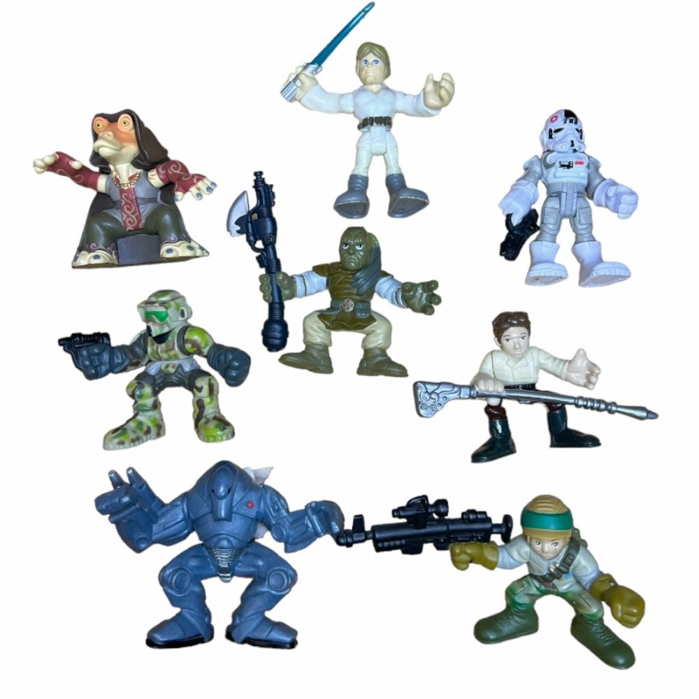 Lot of 8 Star Wars Galactic Heroes Action Figures Collectibles Hasbro 2 …